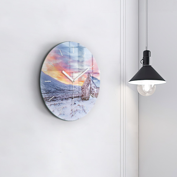 Kerek fali üvegóra Víkendház hegyekben