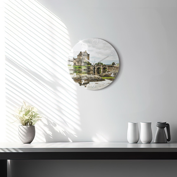 Kerek fali üvegóra Eilean Donan kastély Skóciában
