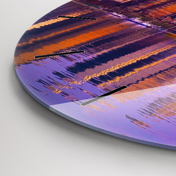 Kerek fali üvegóra Kilátás az Egyesült Államok felhőkarcolóira