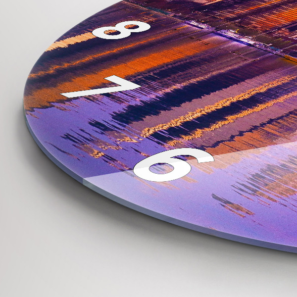 Kerek fali üvegóra Kilátás az Egyesült Államok felhőkarcolóira