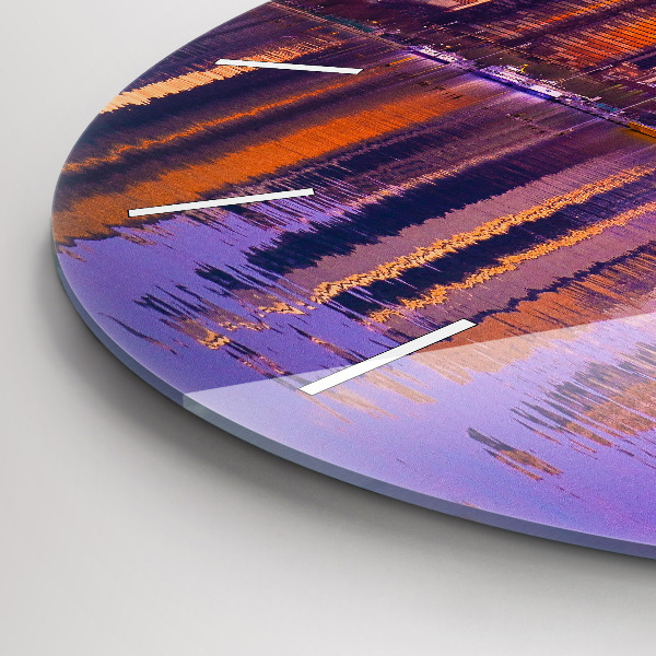 Kerek fali üvegóra Kilátás az Egyesült Államok felhőkarcolóira