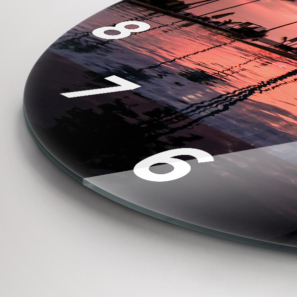 Kerek fali üvegóra Pálmafák Hawaii-on