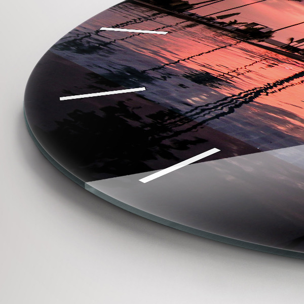 Kerek fali üvegóra Pálmafák Hawaii-on