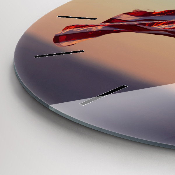 Kerek fali üvegóra USA zászló lobog