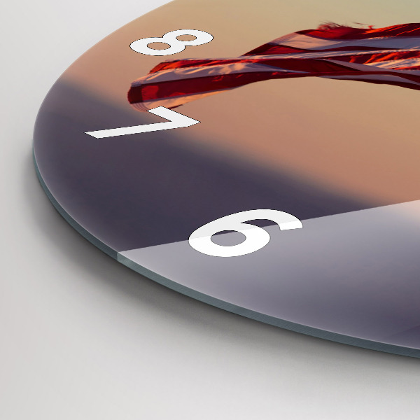 Kerek fali üvegóra USA zászló lobog