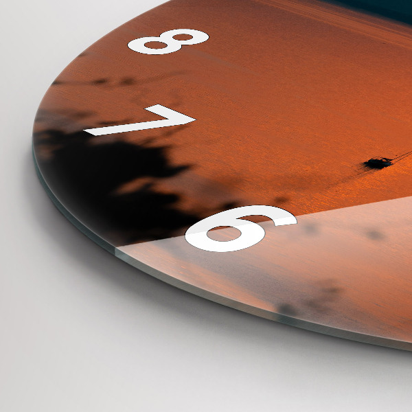 Kerek fali üvegóra Este a Balaton