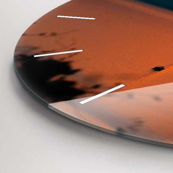 Kerek fali üvegóra Este a Balaton