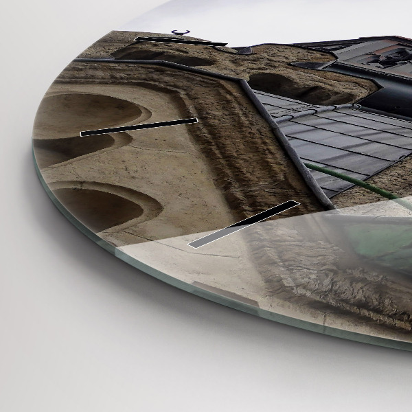 Kerek fali üvegóra Szűz Mária szobra Lyonban