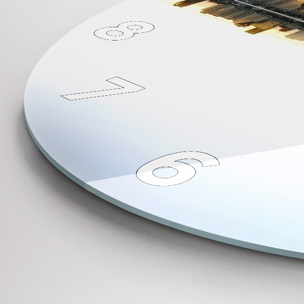 Kerek fali üvegóra Város a folyón