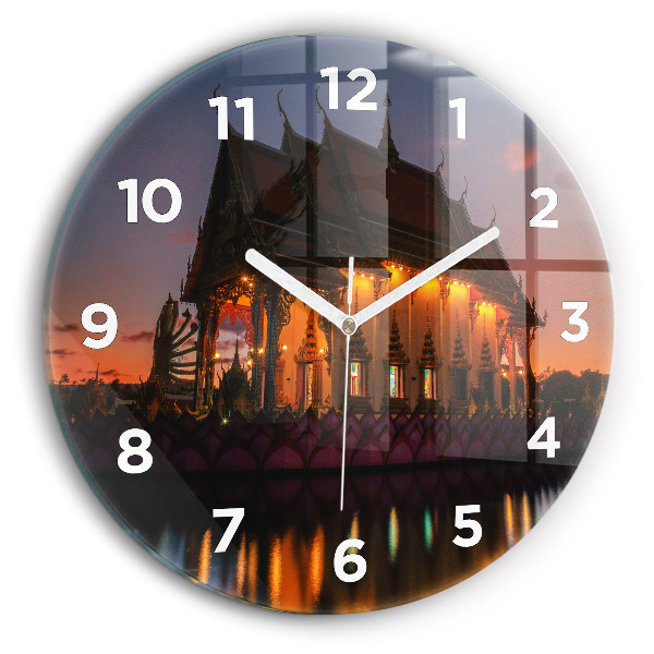 Kerek fali üvegóra Templom Bangkokban