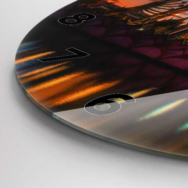 Kerek fali üvegóra Templom Bangkokban