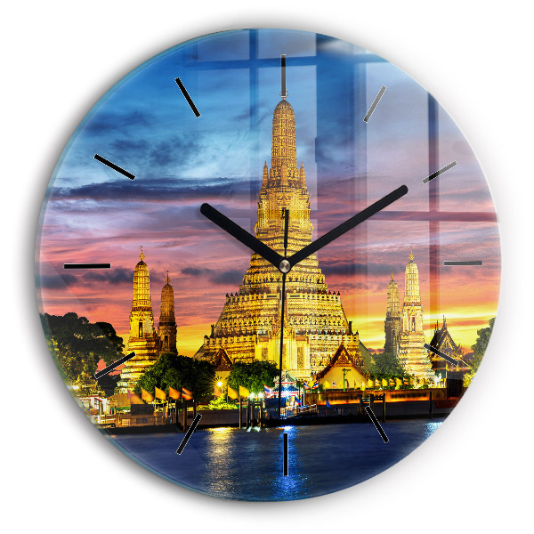 Kerek fali üvegóra Templom Bangkokban