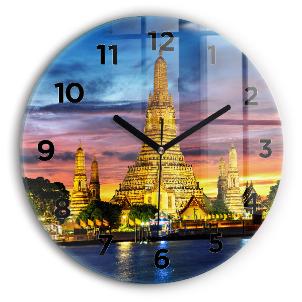 Kerek fali üvegóra Templom Bangkokban