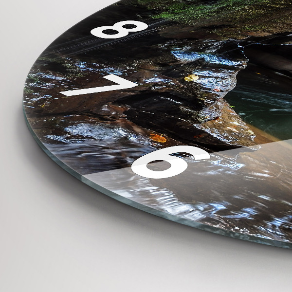 Kerek fali üvegóra Vízesés és Izland sziklái