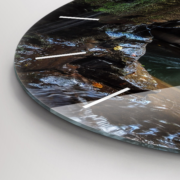 Kerek fali üvegóra Vízesés és Izland sziklái