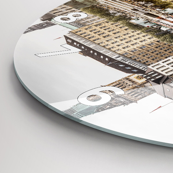 Kerek fali üvegóra Hamburg folyó Németországban