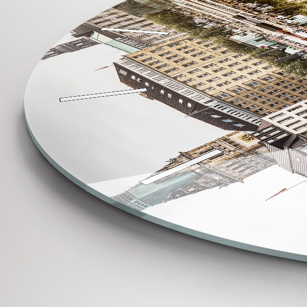 Kerek fali üvegóra Hamburg folyó Németországban