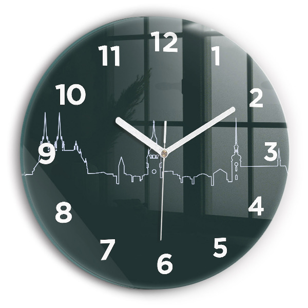 Kerek fali üvegóra Brno város vonalművészete