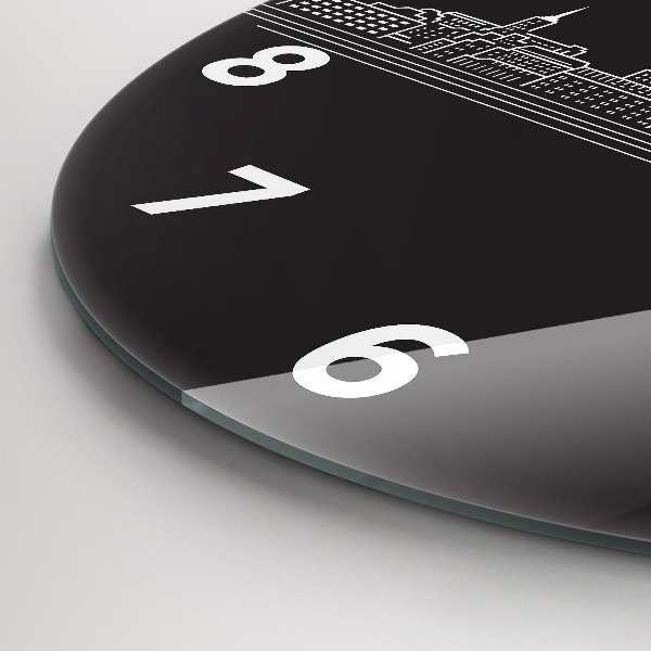 Kerek fali üvegóra Ostrava város rajza