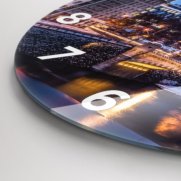 Kerek fali üvegóra Panoráma Pilsen városára