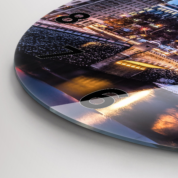 Kerek fali üvegóra Panoráma Pilsen városára