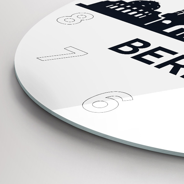 Kerek fali üvegóra Berlin város illusztráció