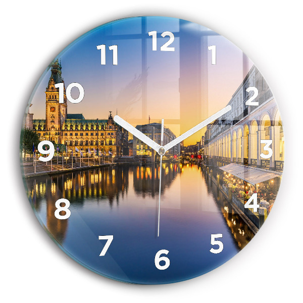 Kerek fali üvegóra Hamburg városháza