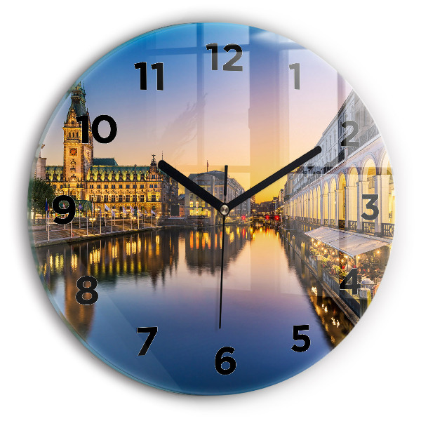 Kerek fali üvegóra Hamburg városháza