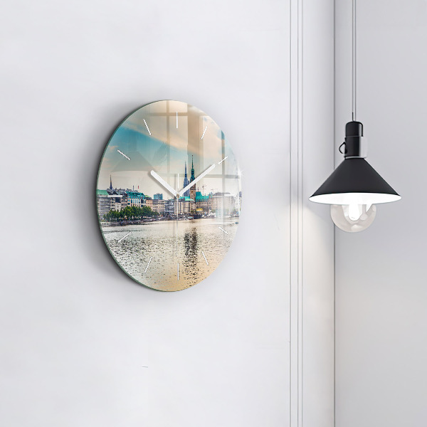 Kerek fali üvegóra Binnenalster Hamburgban