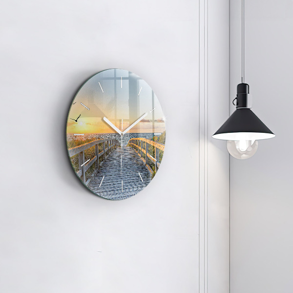 Kerek fali üvegóra Tengerparti nyaralás