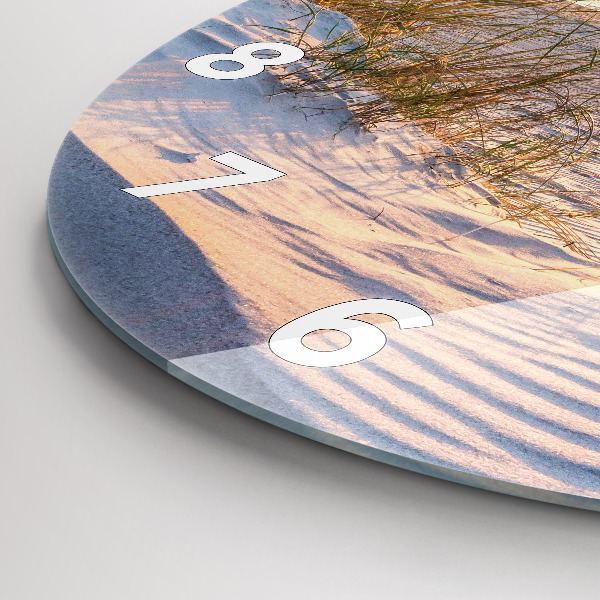 Kerek fali üvegóra Naplemente a tenger felett