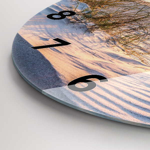 Kerek fali üvegóra Naplemente a tenger felett