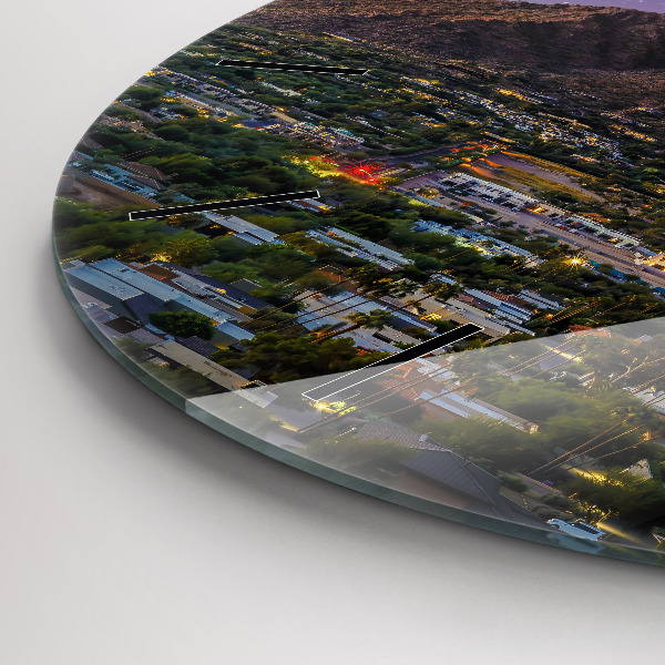 Kerek fali üvegóra Hegyi táj