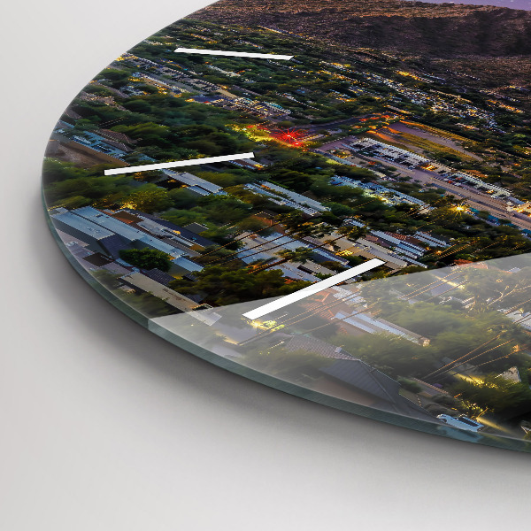 Kerek fali üvegóra Hegyi táj