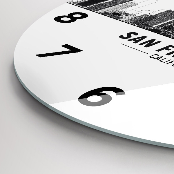 Kerek fali üvegóra San Francisco Skyline