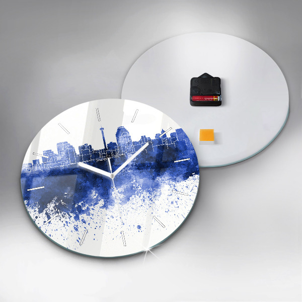 Kerek fali üvegóra San Antonio akvarellek