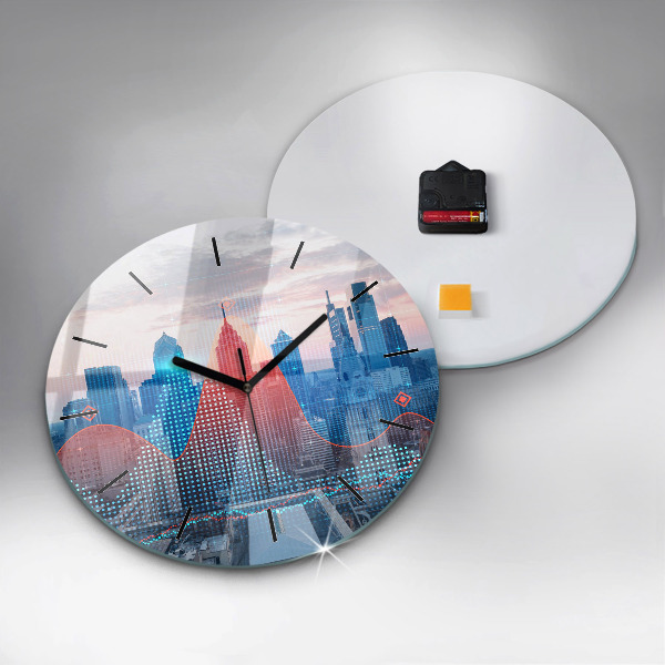 Kerek fali üvegóra Felhőkarcolók Philadelphiában