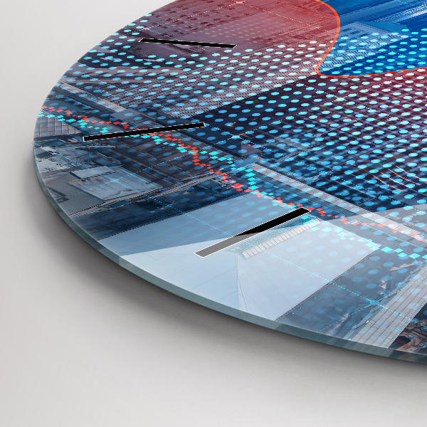 Kerek fali üvegóra Felhőkarcolók Philadelphiában