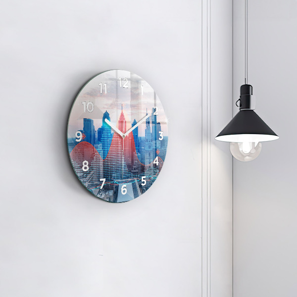 Kerek fali üvegóra Felhőkarcolók Philadelphiában