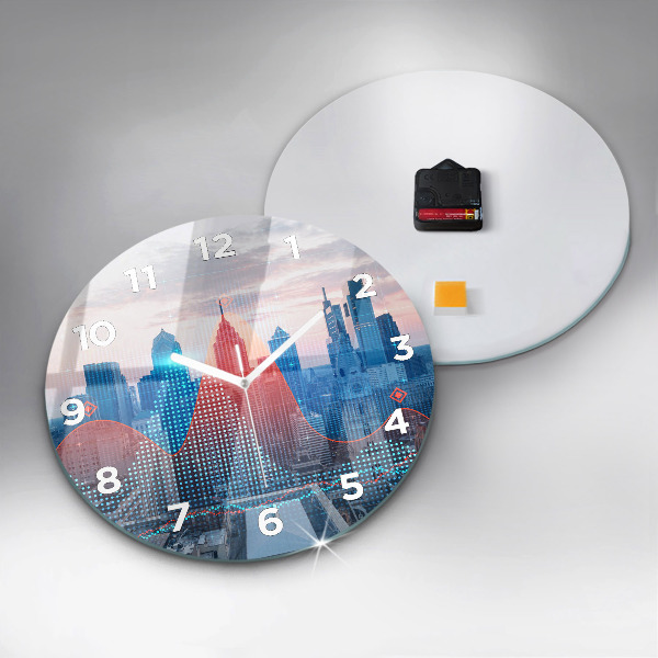 Kerek fali üvegóra Felhőkarcolók Philadelphiában