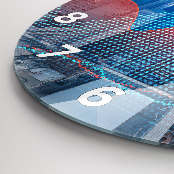 Kerek fali üvegóra Felhőkarcolók Philadelphiában