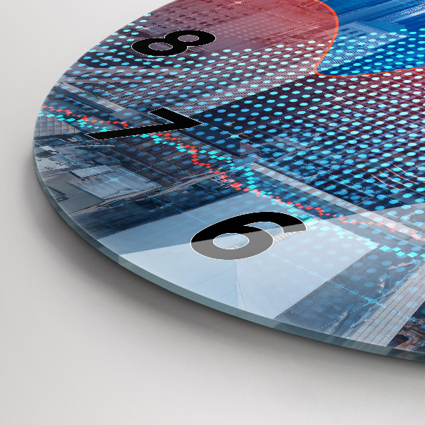 Kerek fali üvegóra Felhőkarcolók Philadelphiában