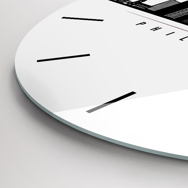 Kerek fali üvegóra Philadelphia illusztráció