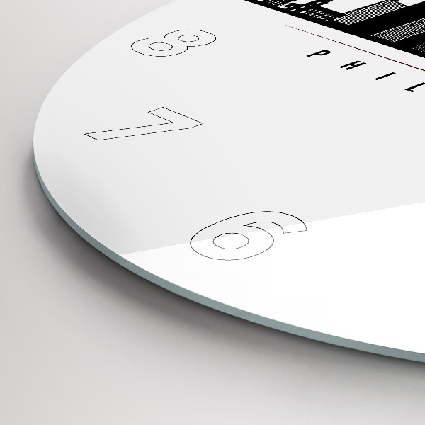 Kerek fali üvegóra Philadelphia illusztráció