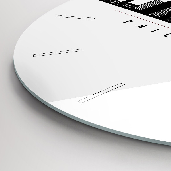 Kerek fali üvegóra Philadelphia illusztráció