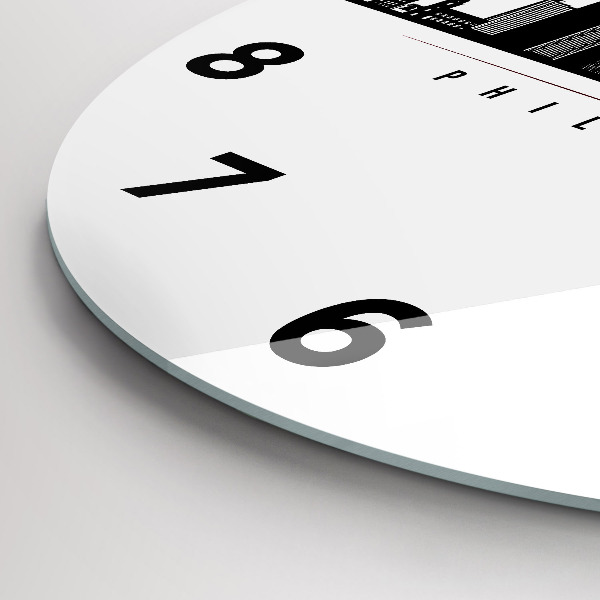 Kerek fali üvegóra Philadelphia illusztráció