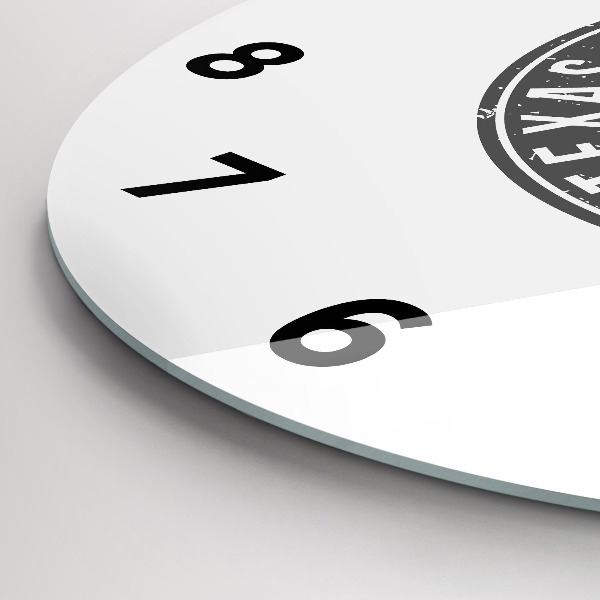 Kerek fali üvegóra Texas bélyegző