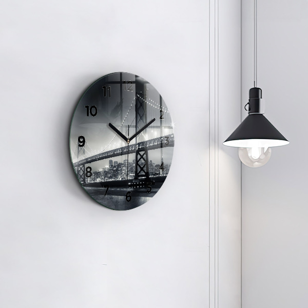 Kerek fali üvegóra San Francisco híd éjjel