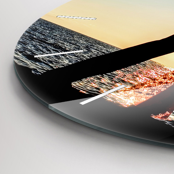 Kerek fali üvegóra Spanyol tánc a tengeren