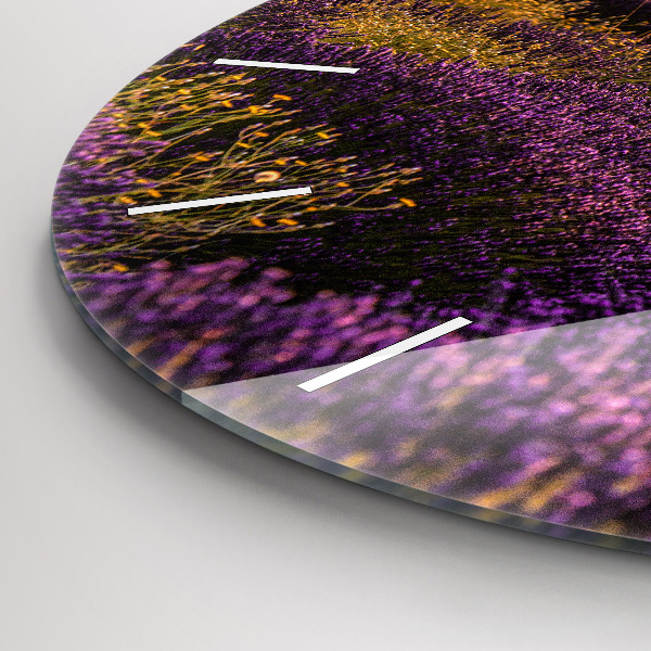 Kerek fali üvegóra Levendula rét Franciaország